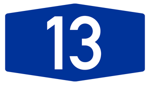 Germany A13 Sign.png