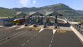 Toll booth north of Podgorica