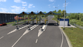 Small toll gate on the border with Bosnia and Herzegovina
