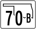 Mislabeled Oklahoma state highway bypass shield with the "B" suffix