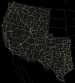 The full map of American Truck Simulator as of update 1.49.
