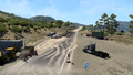 Bitumen roadworks site