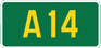UK A14 sign.png