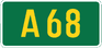 UK A68 sign.png