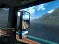 A driver's eye view of a fjord in Norway