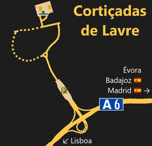 Corticadas de Lavre map.png