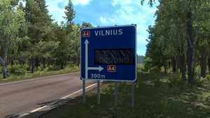 Grodno road sign
