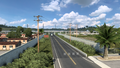 The barrier at the road's western terminus as of update 1.44